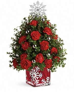 Sparkling Snowflake Tree Flower Bouquet