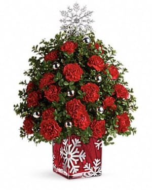 Sparkling Snowflake Tree Flower Bouquet