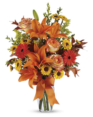 Burst of Autumn Flower Bouquet