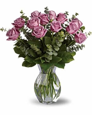 Lavender Wishes - Dozen Premium Lavender Roses Flower Bouquet