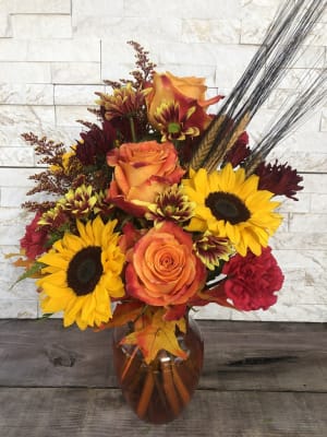 Autumn Collage Flower Bouquet