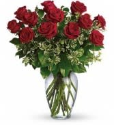 A Dozen Red Roses Flower Bouquet