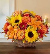Fields of Europe Fall   Basket Flower Bouquet