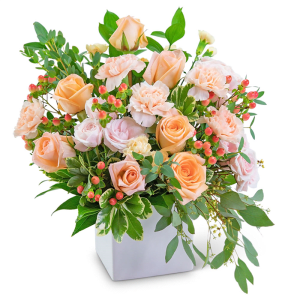 Creamsicle Chiffon Flower Arrangement Creamsicle Chiffon Flower Bouquet