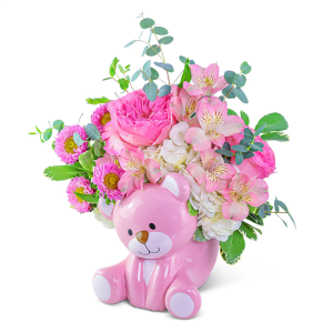 Little Bear Pink Flower Bouquet