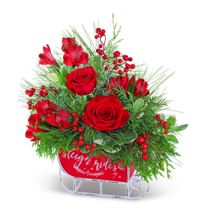 Merry Little Sleigh Ride Flower Bouquet