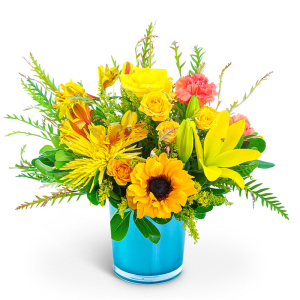Sun-Kissed Topaz Flower Bouquet