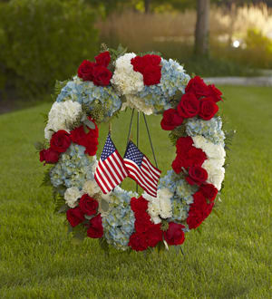 The FTD® To Honor One's Country™ Wreath Flower Bouquet