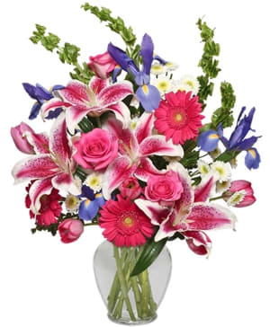 Majestic Magenta Floral Arrangement Flower Bouquet