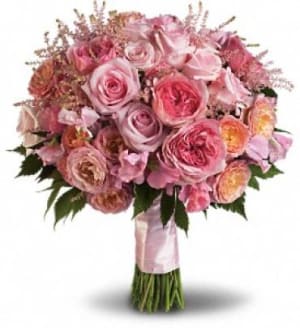 Pink Rose Garden Bouquet Flower Bouquet