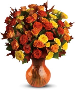 Fabulous Fall Roses Flower Bouquet