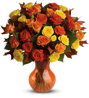 Fabulous Fall Roses Flower Bouquet