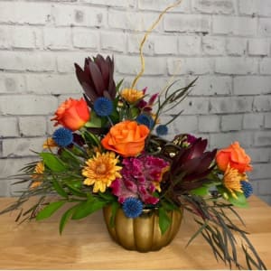 Pumpkin Merlot Flower Bouquet
