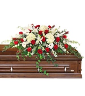 Peace Forever & Always Casket Spray Flower Bouquet