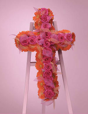 Pink and orange cross Flower Bouquet