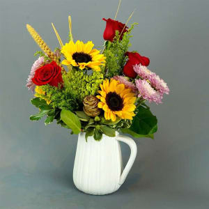 Bountiful Harvest Pitcher by Rathbone's Flair Flowers Flower Arrangement Bountiful Harvest Pitcher by Rathbone's Flair Flowers Flower Bouquet