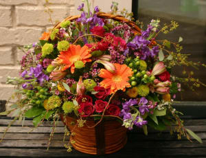 Assorted Basket Bouquet Flower Bouquet