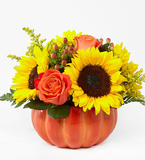 Harvest Traditions Pumpkin Flower Bouquet