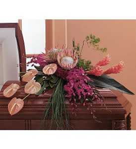 Tropical Paradise Cskt Spry Flower Bouquet