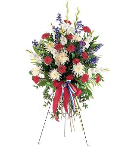 Patriotic Spirit Spray Flower Bouquet