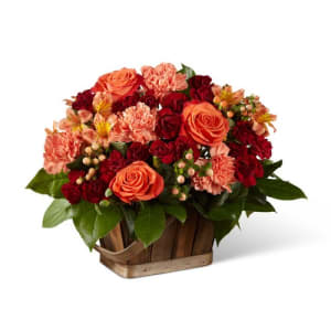 The FTD Abundant Harvest Basket Flower Bouquet