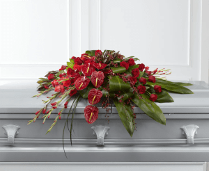 Peaceful Passage Casket Spray Flower Bouquet