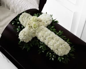 Peaceful Memories Casket Spray Flower Bouquet