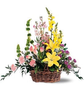 Springtime Basket Flower Bouquet