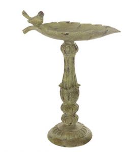 Pedestal Bird Bath Flower Bouquet