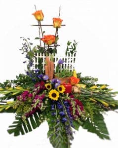 Garden Gate Casket Spray Flower Arrangement Garden Gate Casket Spray Flower Bouquet