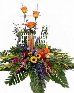 Garden Gate Casket Spray Flower Arrangement Garden Gate Casket Spray Flower Bouquet