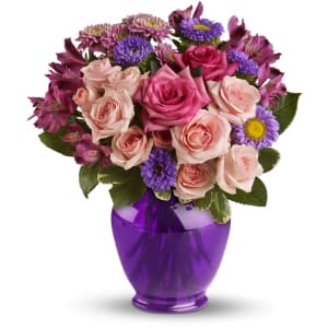 Purple Medley Bouquet with Roses Flower Bouquet