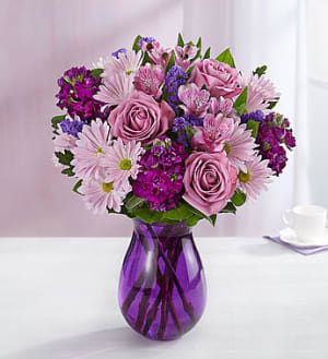 Lavender Dreams in Violet Vase Flower Bouquet