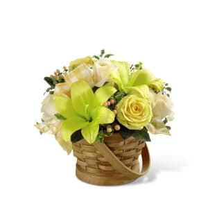 Sunny Surprise Basket Flower Bouquet