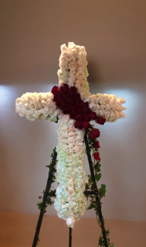 Sympathy Cross-2 Flower Bouquet