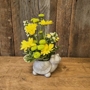 Concrete Turtle Bouquet Flower Bouquet