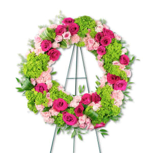 Eternally Grateful Wreath Flower Bouquet