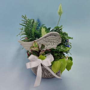 Memorial Angel Wing Flower Bouquet