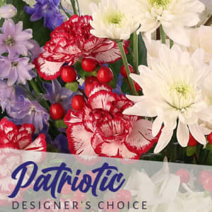 Red, White, and Blue Designer's Choice Arrangement Flower Bouquet