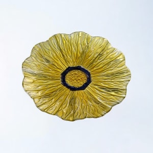 Sunflower Glass Bird Bath Flower Bouquet