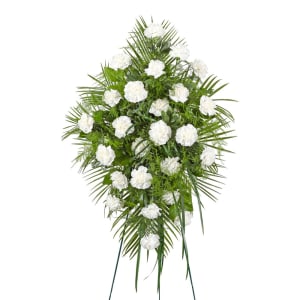 Peaceful in White Standing Spray Flower Bouquet