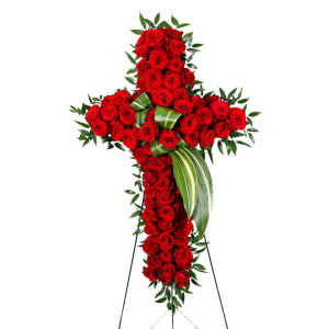 Heavenly Rose Cross Flower Bouquet