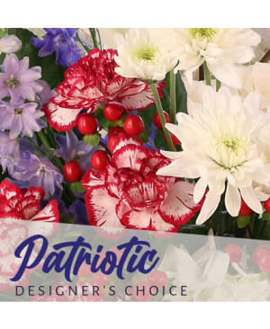 PATRIOTIC ARRANGEMENT DESIGNER'S CHOICE Flower Bouquet