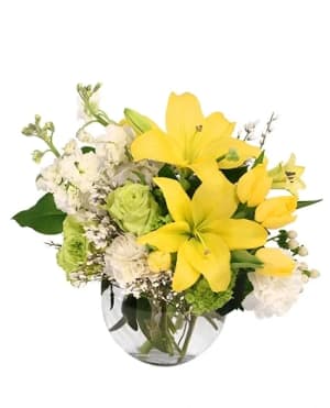 LUXURIOUS LEMON DREAM FLORAL ARRANGEMENT Flower Bouquet