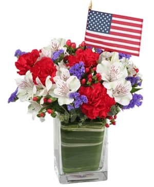 MADE IN THE USA PATRIOTIC ARRANGEMENT Flower Bouquet