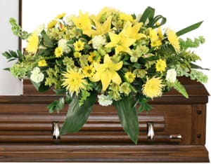 MOURNING SUNSHINE CASKET SPRAY Flower Bouquet