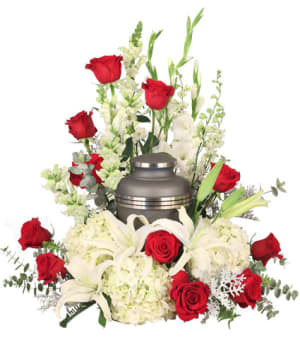 MISSING YOU URN CREMATION FLOWERS  (URN NOT INCLUDED) Flower Bouquet