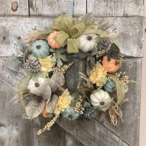 Pale Fall Silk (Artificial) Wreath Flower Bouquet