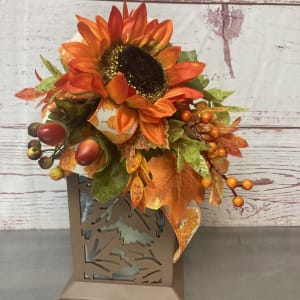 Fall Focal Silk (Artificial) Lanterns Flower Bouquet