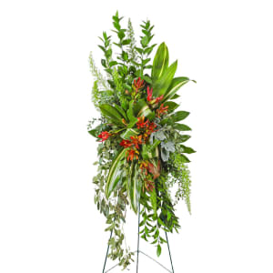 Verdant Farewell Standing Spray Flower Bouquet